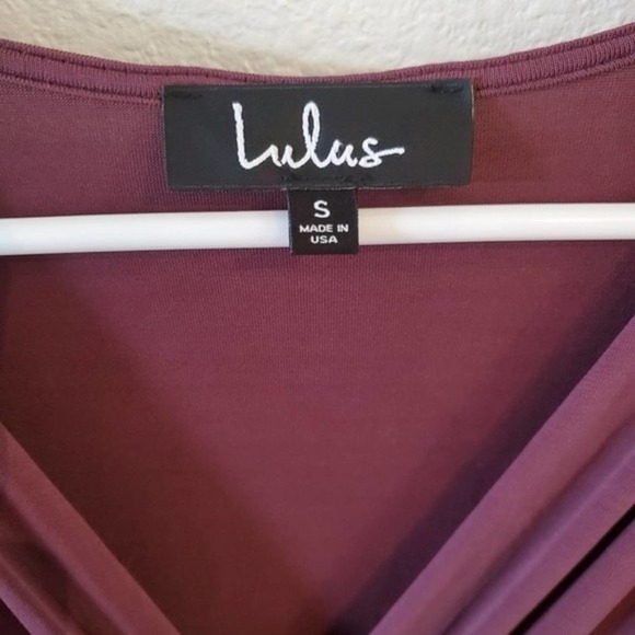 LULU'S Women's Dulcet Washed Purple Surplice Midi Dress Washed Purple Small - Picture 5 of 7